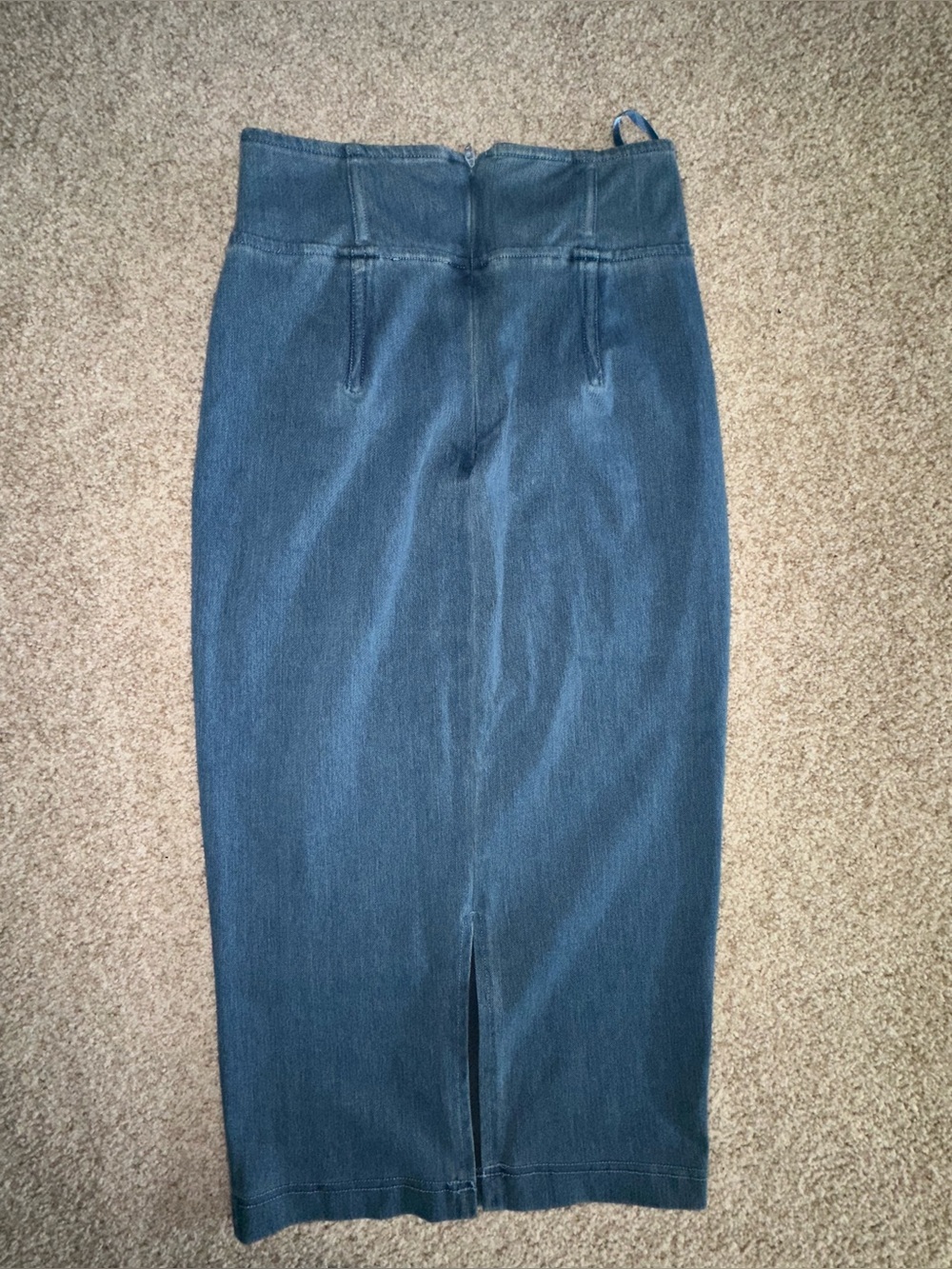 JLUXLABEL Rare NAT x LIV Denim Midi Pencil Skirt size Large - Picture 10 of 11